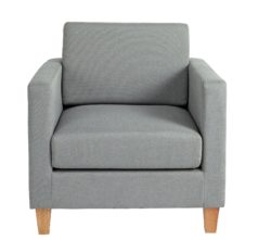 HOME Rosie Fabric Chair - Light Grey.